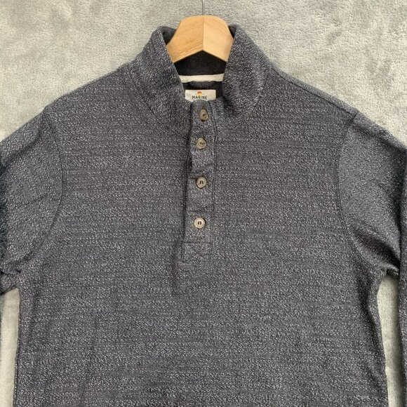 Marine Layer Sweater Men's Size Large Gray Clayton Textured Pullover Long Sleeve - Picture 5 of 11